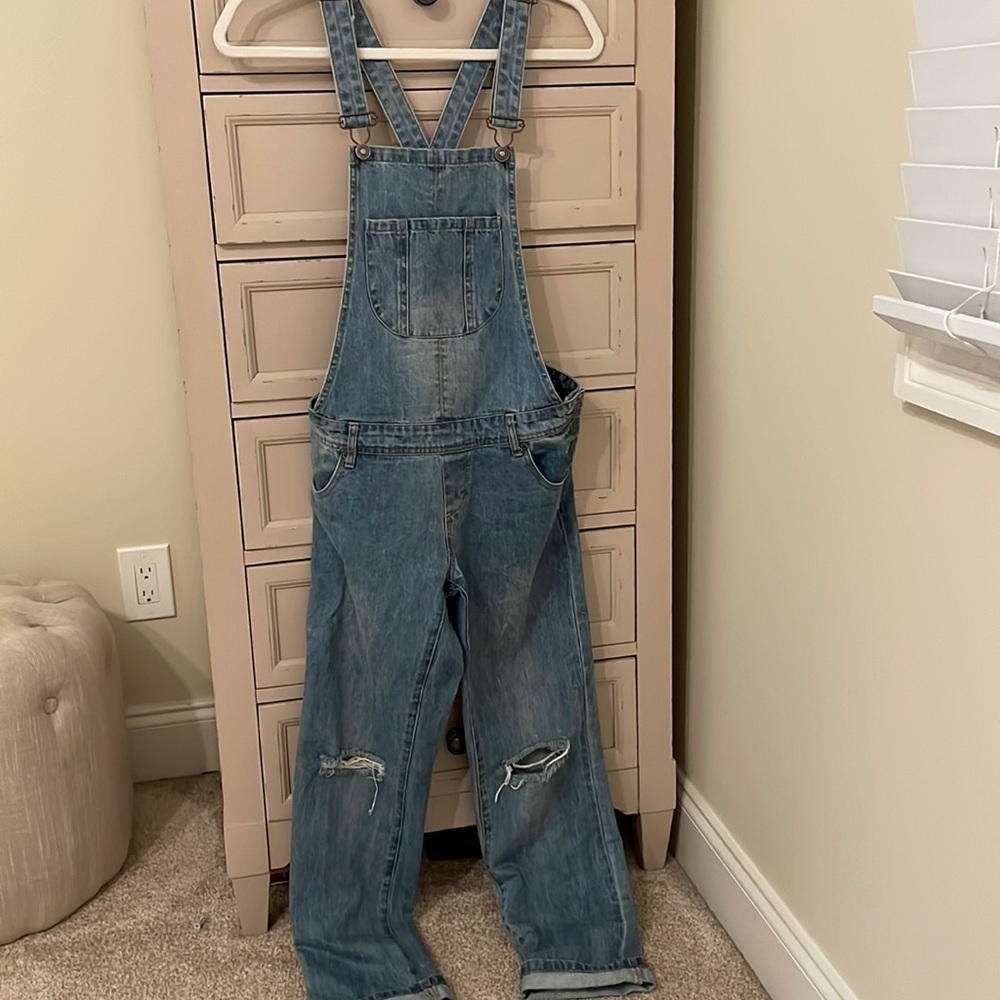 Full Length Denim Overalls